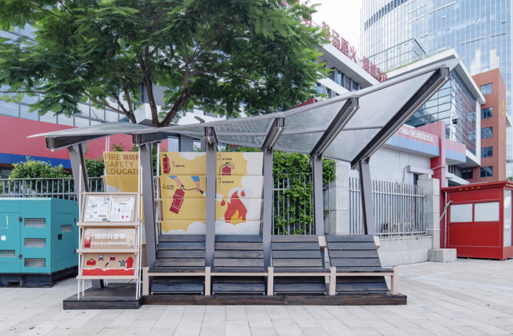 开源家具展区作品《小小驿》©广州哲迳建筑设计咨询有限公司(摄影:白羽)