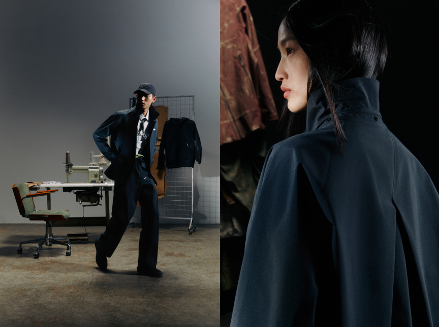 FOR-REST余料再造限定系列「ALL IN (THE) BLACK」男女款防水风衣
