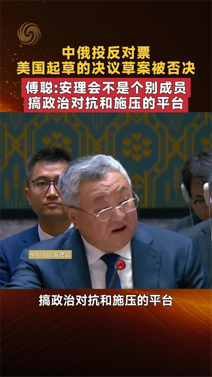 中俄投反对票 傅聪：安理会不是个别成员搞政治对抗和施压的平台