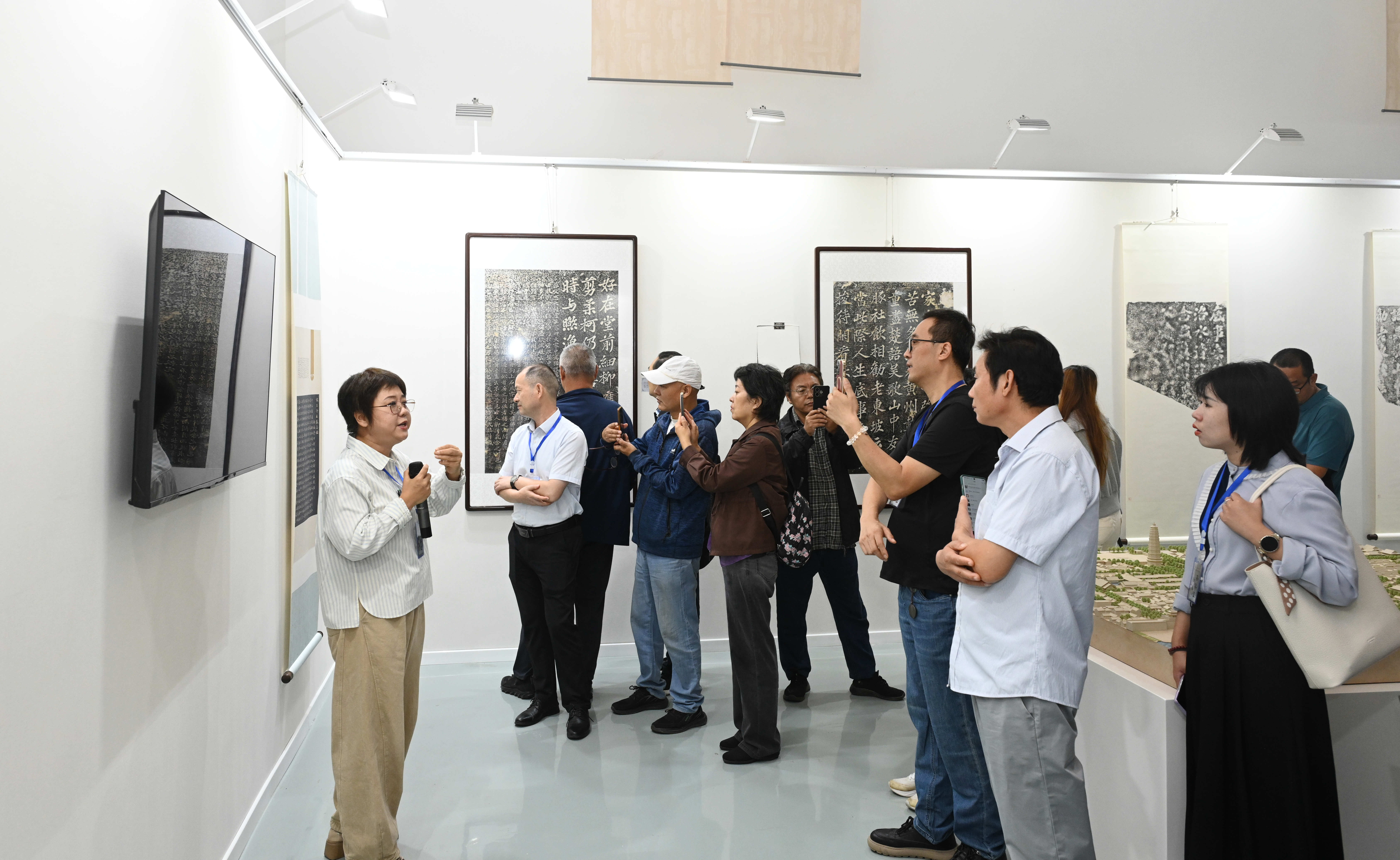 嘉宾参观“雪浪精神 赤壁气概”东坡雪浪石碑刻拓本展览主展区 摄影:曹立峰