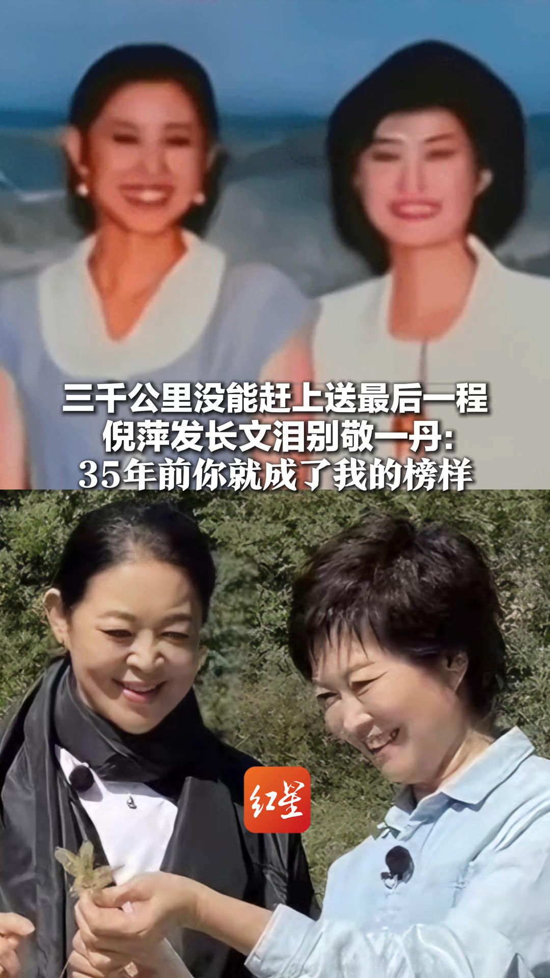三千公里没能赶上送最后一程 倪萍发长文泪别敬一丹：对不起，“敬大姐” 35年前你就成了我的榜样