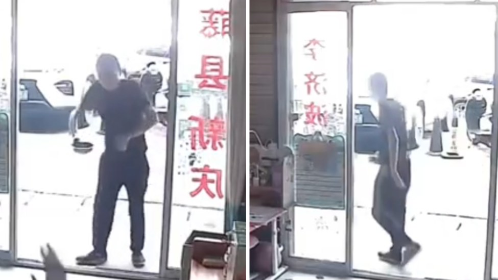 一秒都不愿多演，男子乞讨被拒后当场“康复”