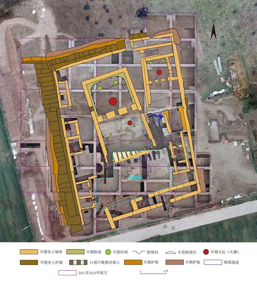 甘肃庆阳南佐遗址高等级院落平面示意图