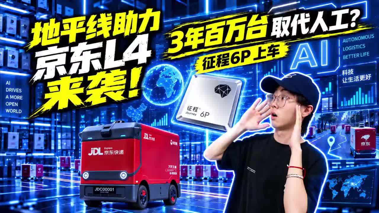 【藏不住的王炸！地平线助力京东L4无人车队来袭，物流赛道变天？】 快递小哥真的要被替代了吗？京东联合地平线甩出王炸布局！搭载国产征程 6P 算力的 L4 级无人配送车正式落地，三年冲刺百万台规模化部署