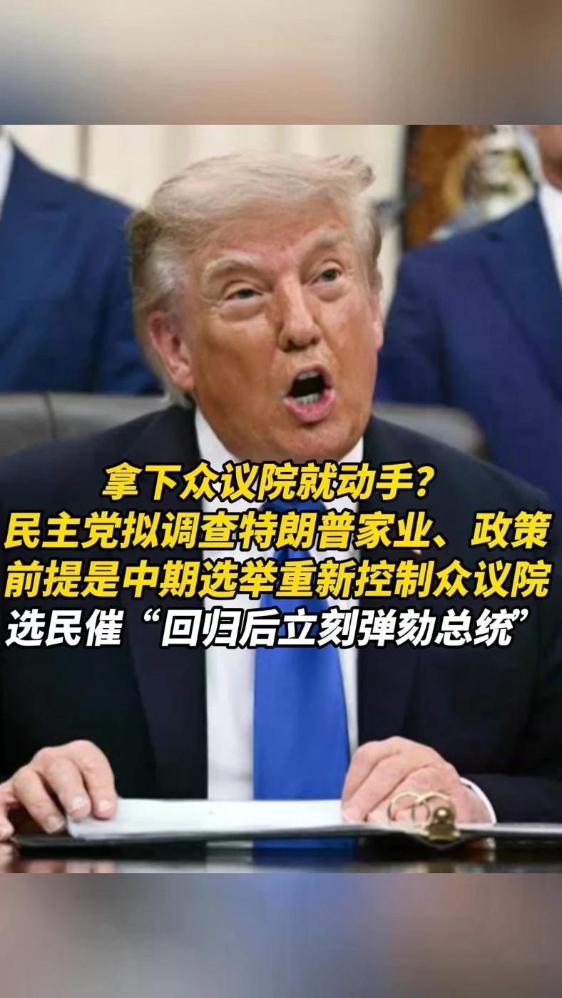 拿下众议院就动手？民主党拟调查特朗普家业、政策