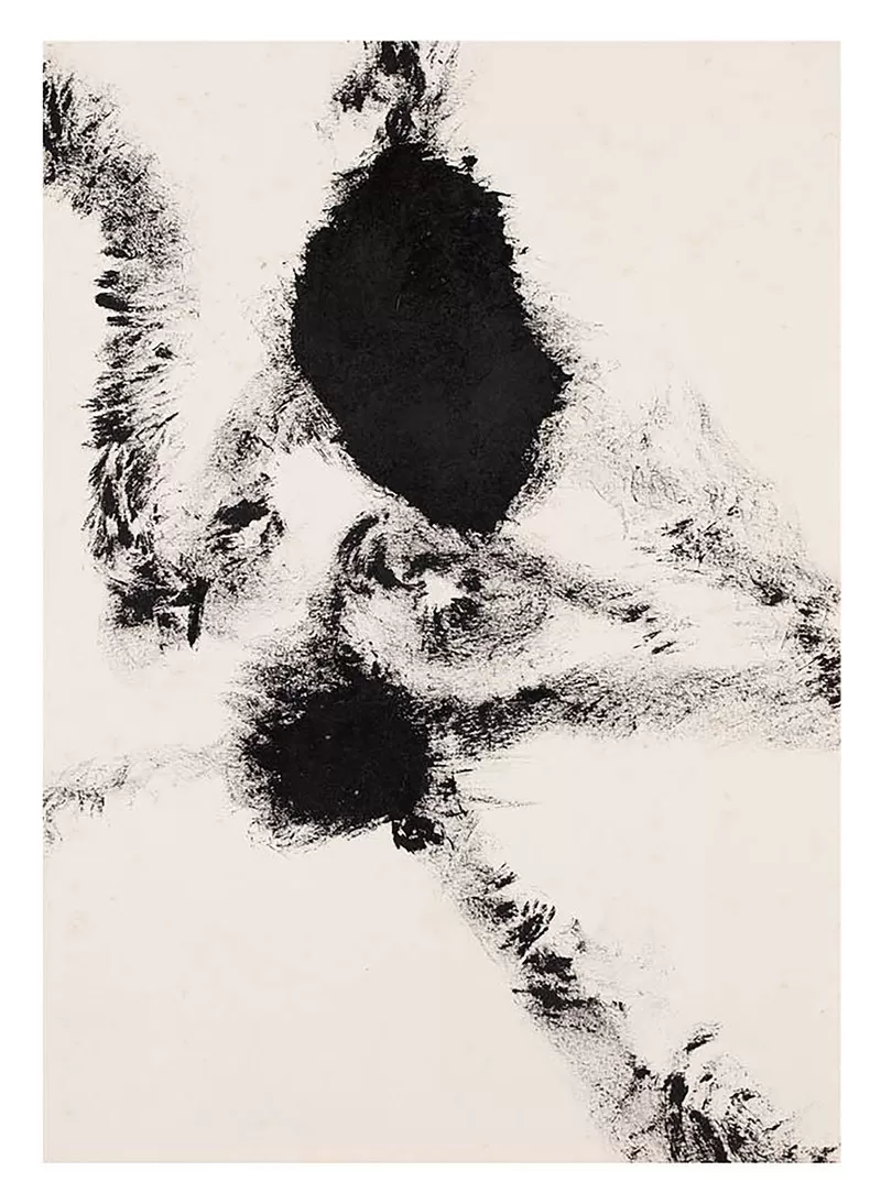 刘革/威尼斯双年展参展作品《第 39 宇宙/ 灵魂们的容貌-明朗的灵魂》水彩纸、焦墨 38cm×27cm 2026