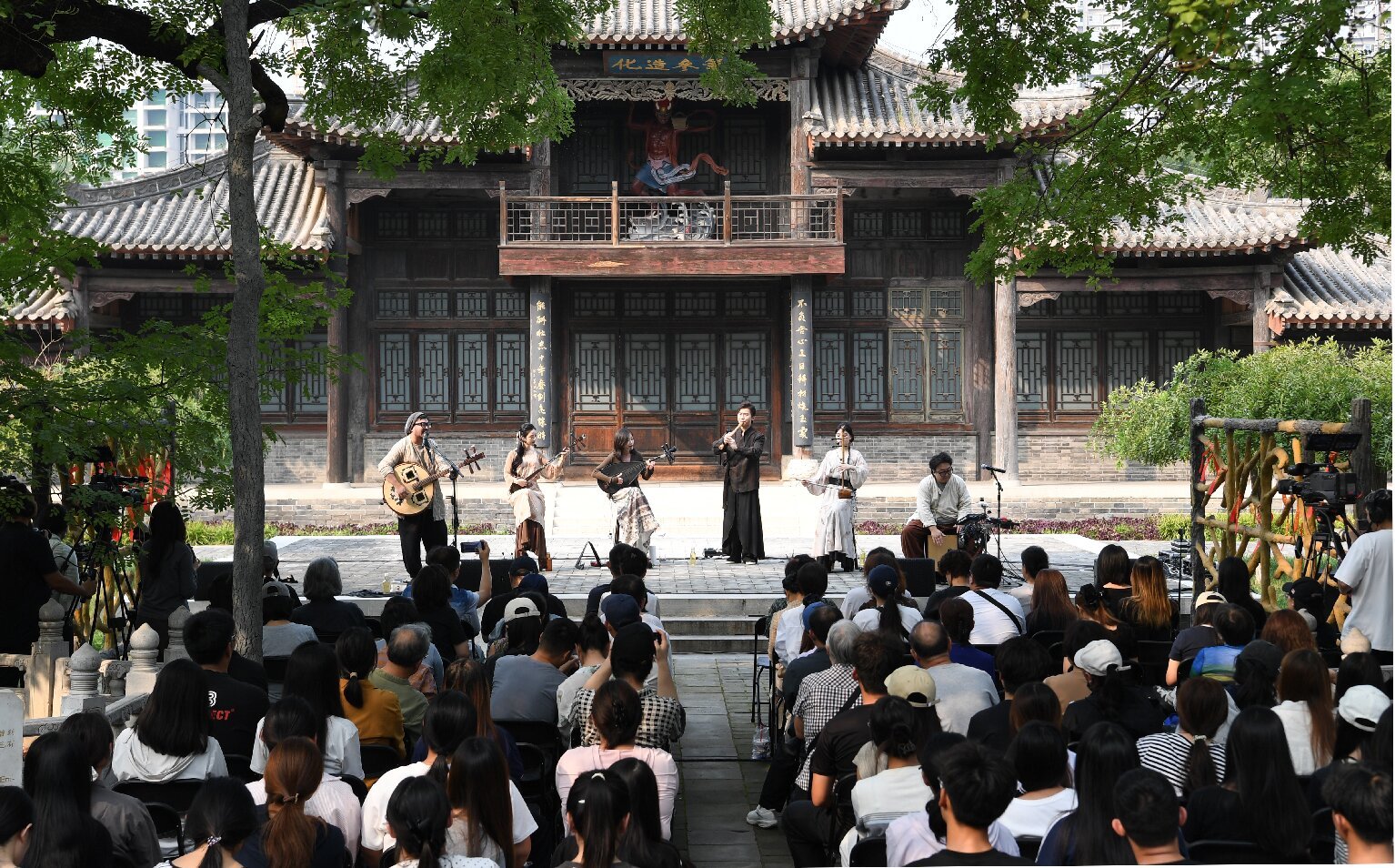 9月18日,2026京津冀古建音乐季在定州贡院演出。图为演出现场。白永民摄
