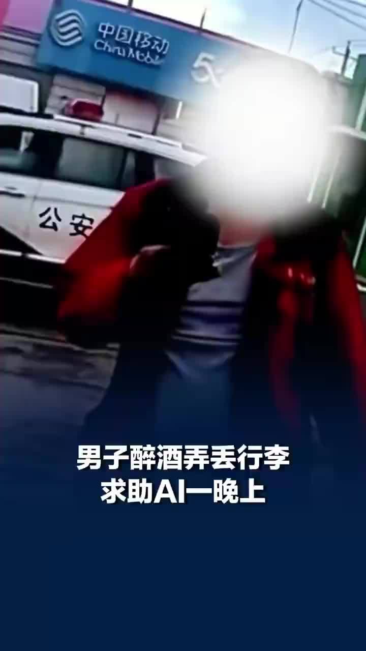 男子弄丢行李后求助豆包一晚上，最后还是民警通过视频监控找回