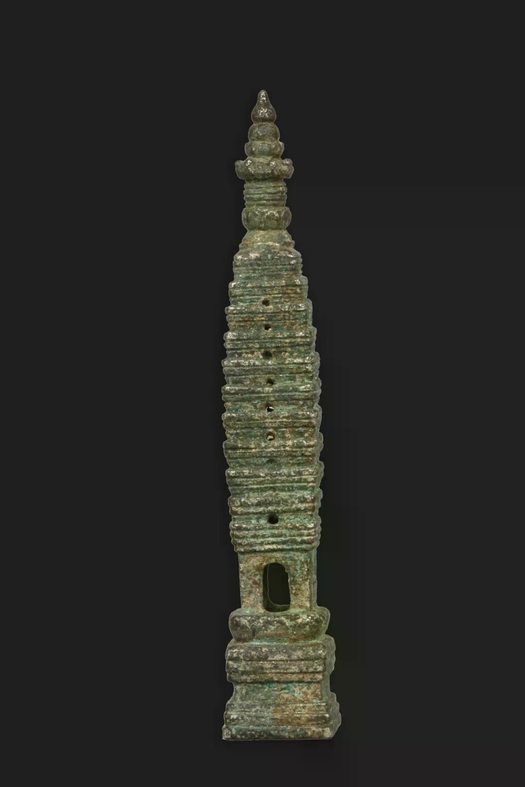 14铜鎏金密檐式铜塔模.JPG