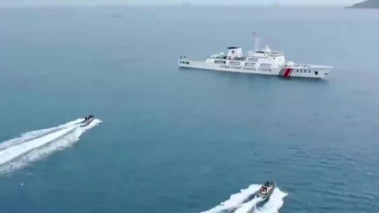 解放军机动扰截装备压制“台版星链”，台“海巡署”称舰队部署“臭弹”