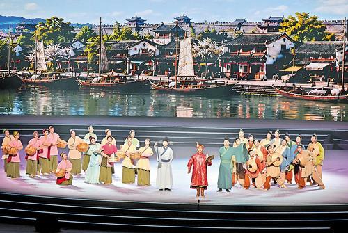 九月十四日晚，河北大运河文化旅游带推介活动在沧州举行。图为推介活动现场。本报记者 张昊摄