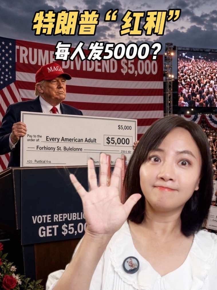 特朗普承诺每人发5000美元，这是福利还是花钱买选票？ #美国#中期选举 #共和党