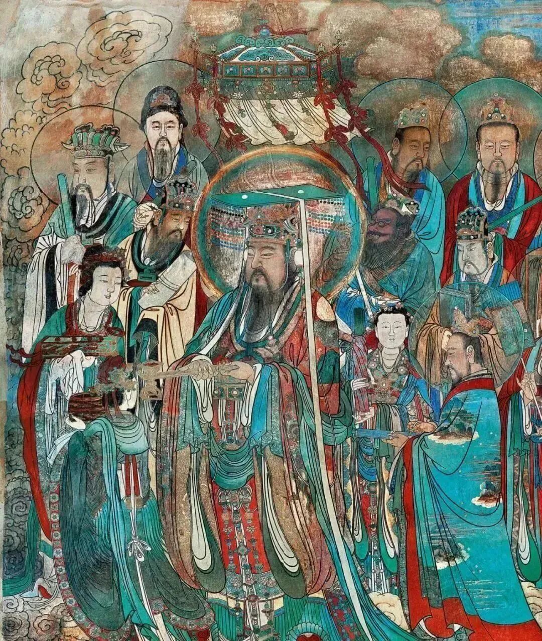 永乐宫元代壁画《朝元图》局部