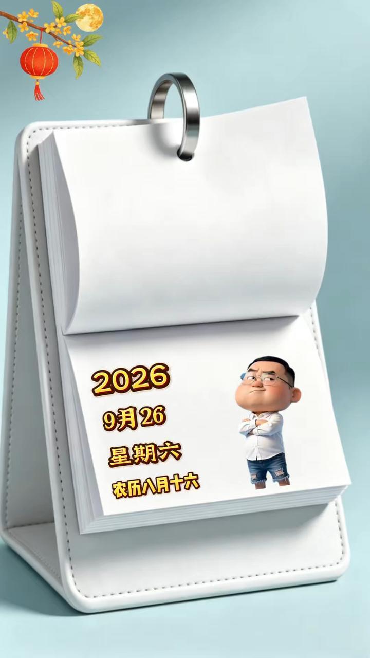 2026年9月26日星期六，农历八月十六，你期待的美好一天