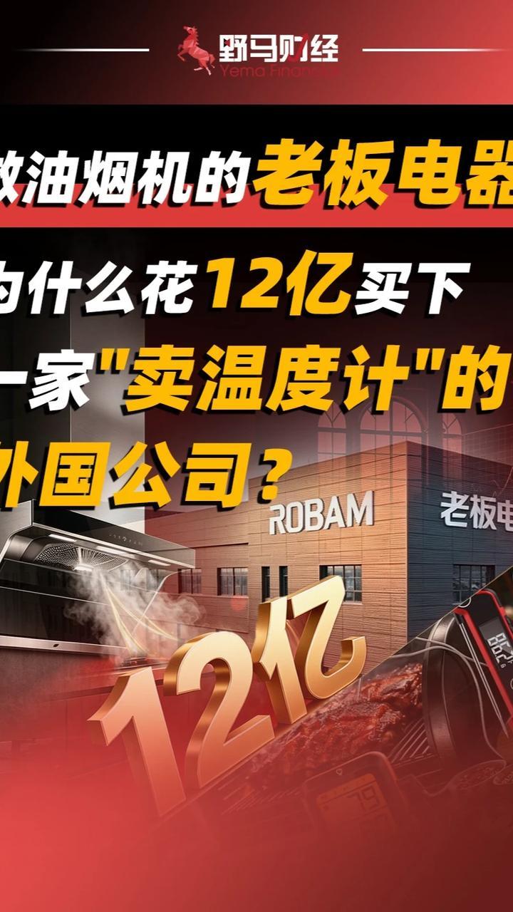 做油烟机的老板电器，为什么花12亿，买下一家“卖温度计”的外国公司？#老板电器#财经
