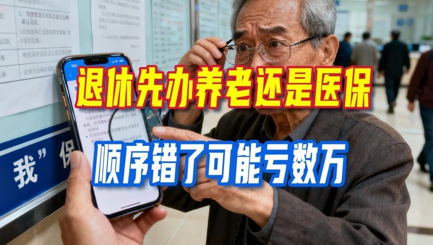 退休先办养老还是医保？顺序别搞错，操作不当可能损失好几万元