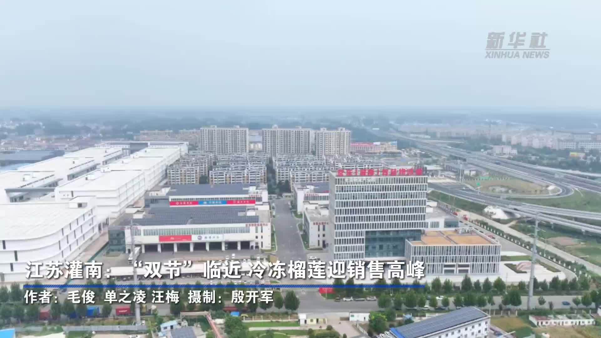 江苏灌南：“双节”临近 冷冻榴莲迎销售高峰
