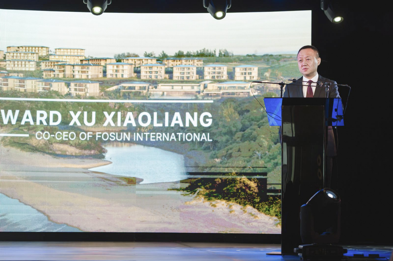 图说:复星国际联席CEO、地中海度假集团董事长徐晓亮致辞。