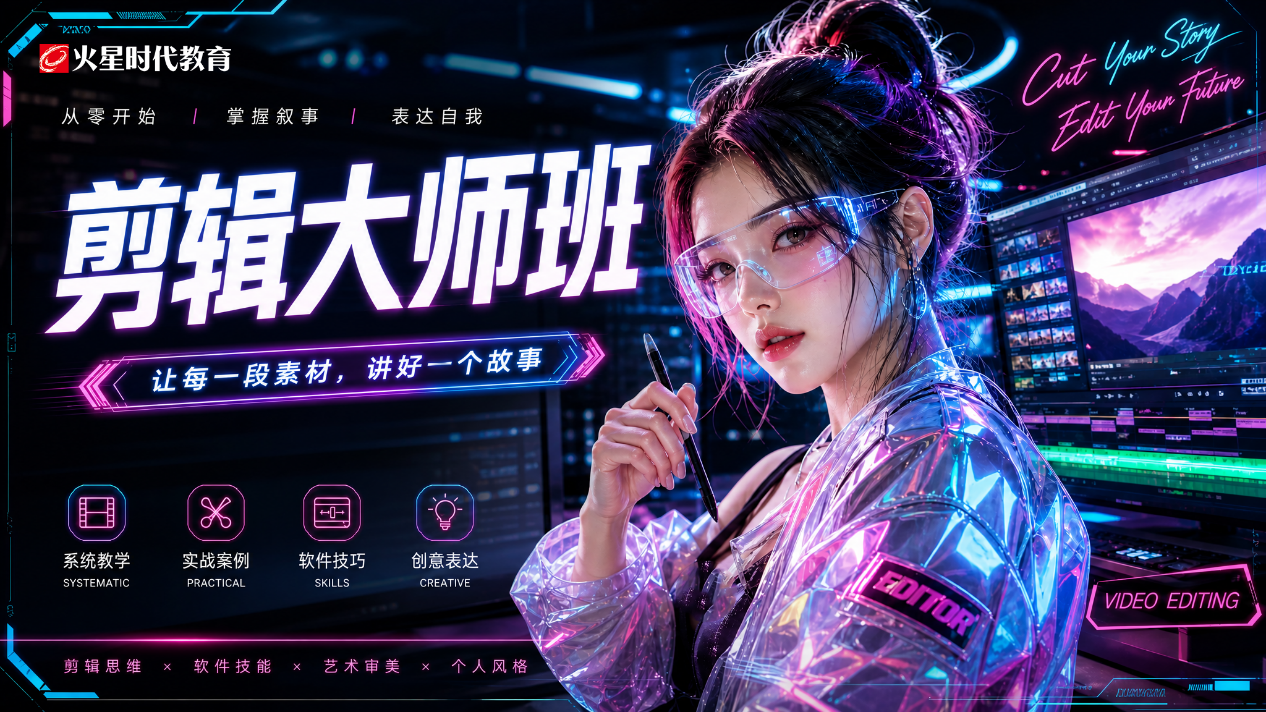 火星时代教育发布"影视剪辑大师班”,直击剪辑+AI复合型人才缺口