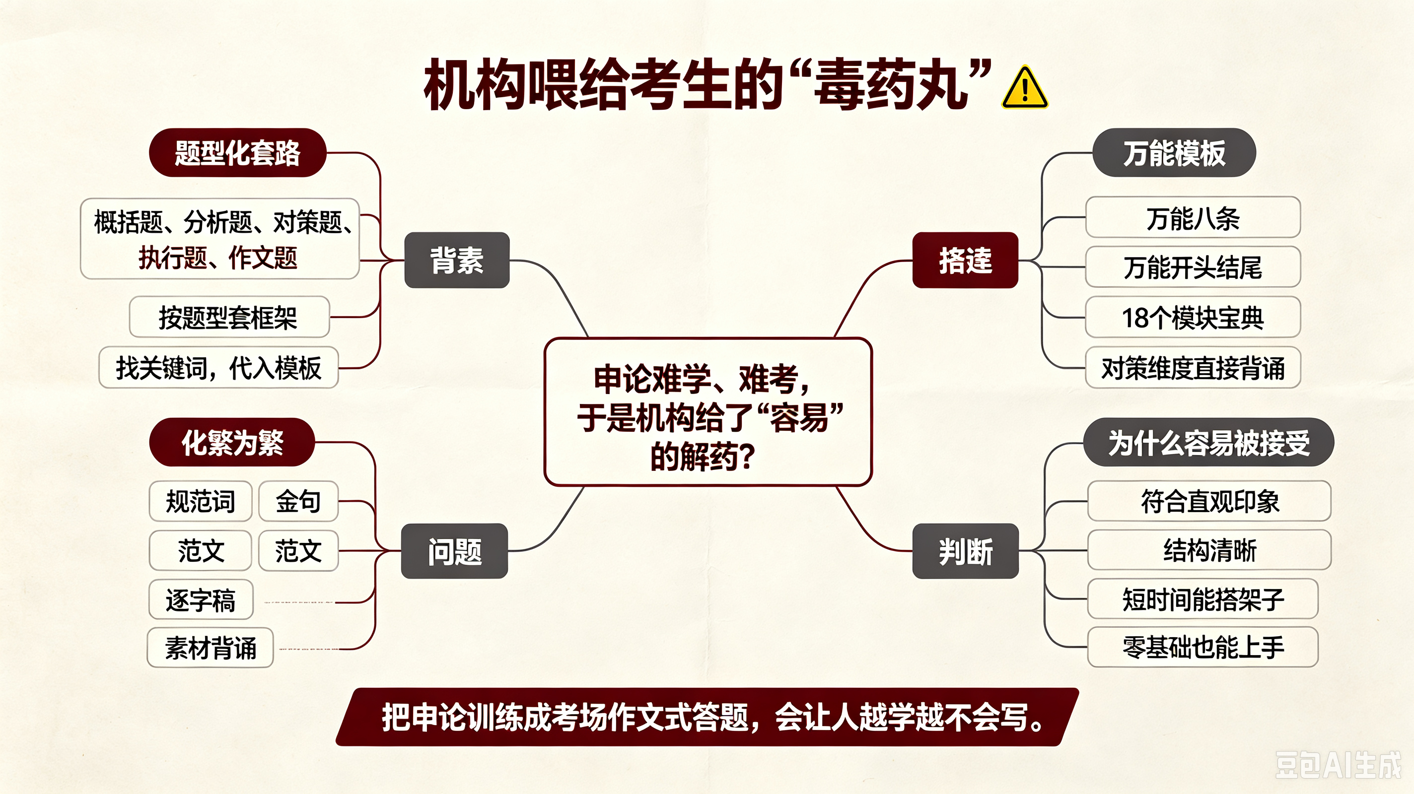 申论面试200问|我们长期被机构喂“毒药丸”?而且还心甘情愿?