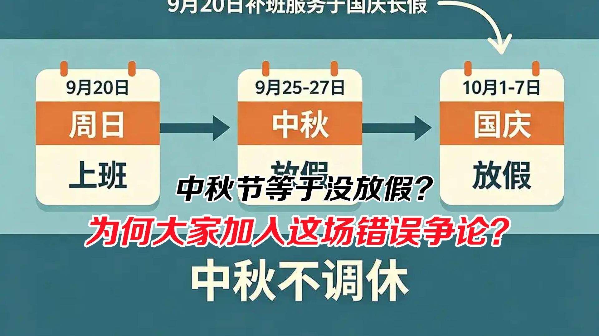 中秋节等于没放假？为何大家加入到了这场错误争论？