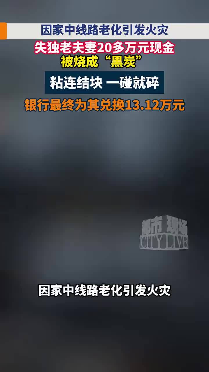 20多万元现金被烧成黑炭