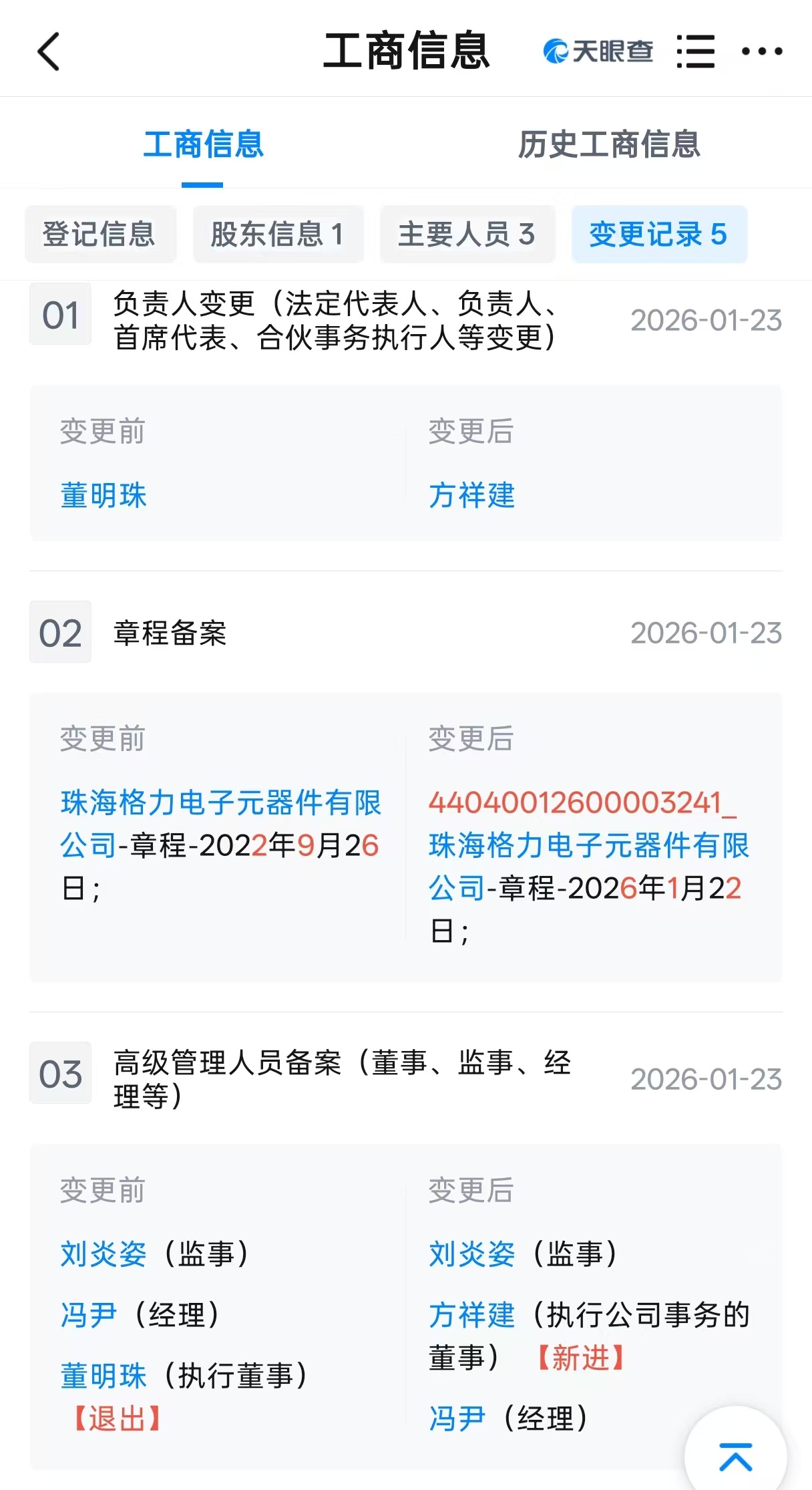 年内再卸任 董明珠接连退出格力旗下多家公司职务