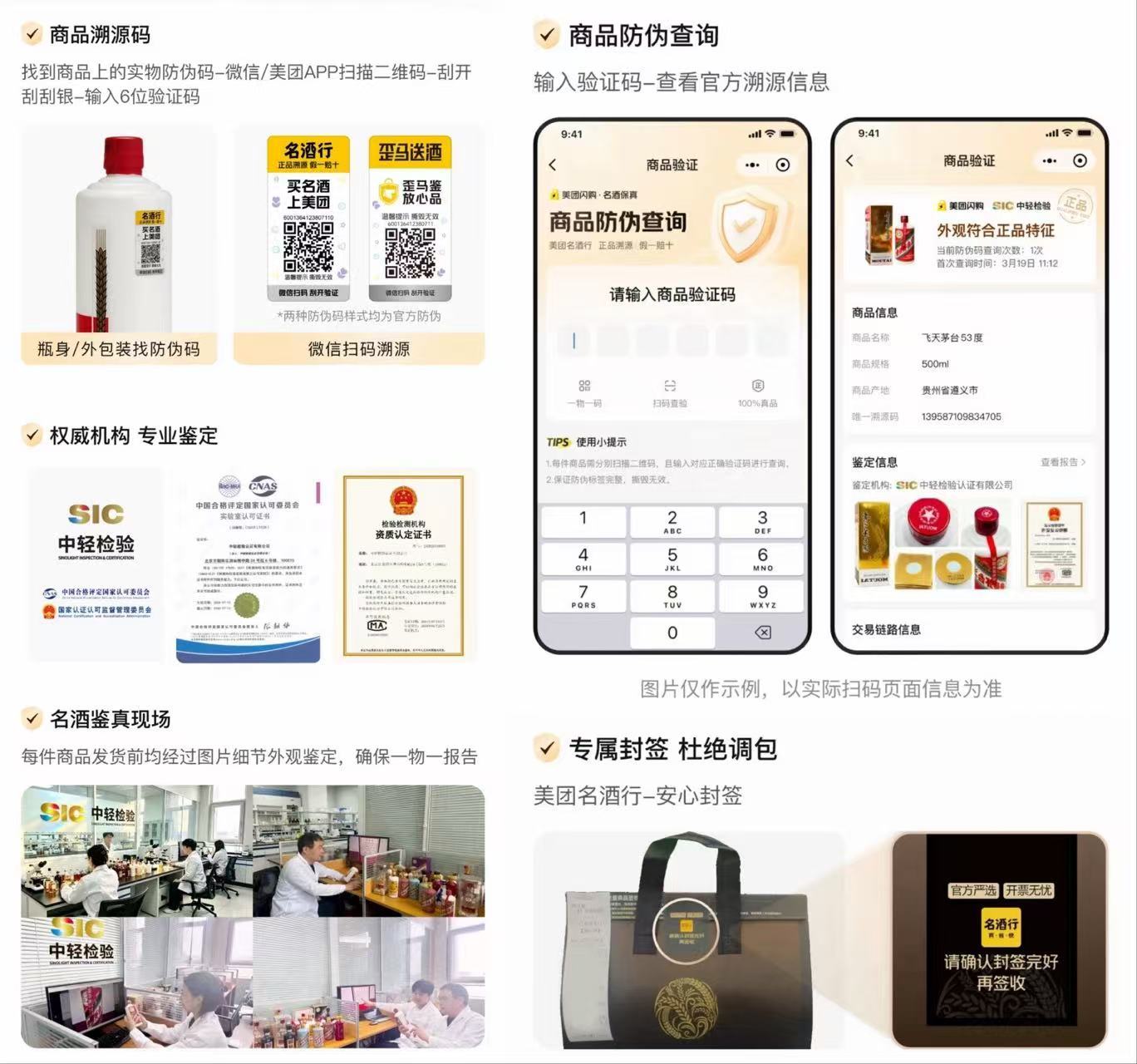 ▲名酒行“先鉴后发”覆盖六大名酒品牌(图为美团闪购界面)