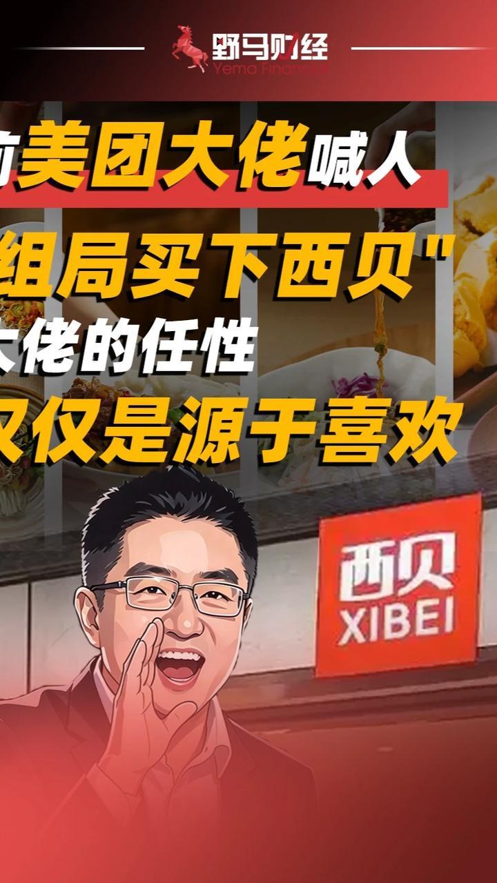 前美团大佬喊人“组局买下西贝”，大佬的任性，仅仅是源于喜欢#西贝#王慧文#财经