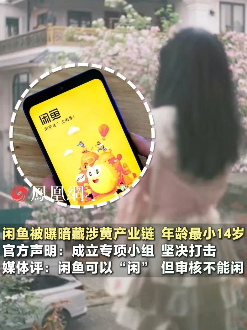 媒体曝光不法商家通过闲鱼引流，实施涉黄交易，未成年人竟成为高价商品#闲鱼 #法律 #未成年人保护