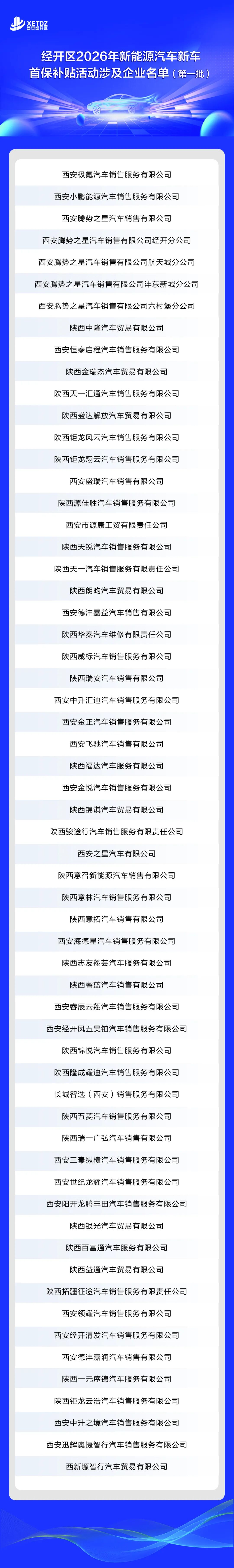 最高补贴5000元!经开区2026年新能源汽车新车首保活动来了