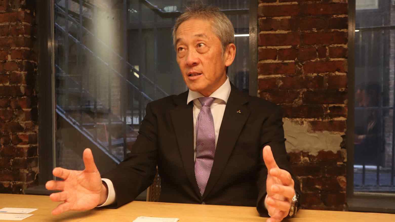 三菱重工美国公司董事长兼CEO Takao Tsukui 9月21日在纽约接受日经新闻采访。(摄影:Mai Ishitsubo)