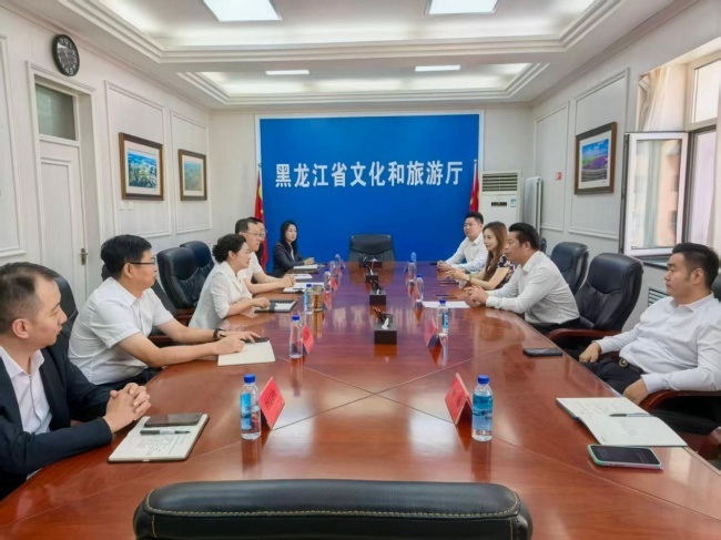 东盟贸促会波尚琅会长和文化顾问青青女士率团与黑龙江文旅厅厅长何晶会晤
