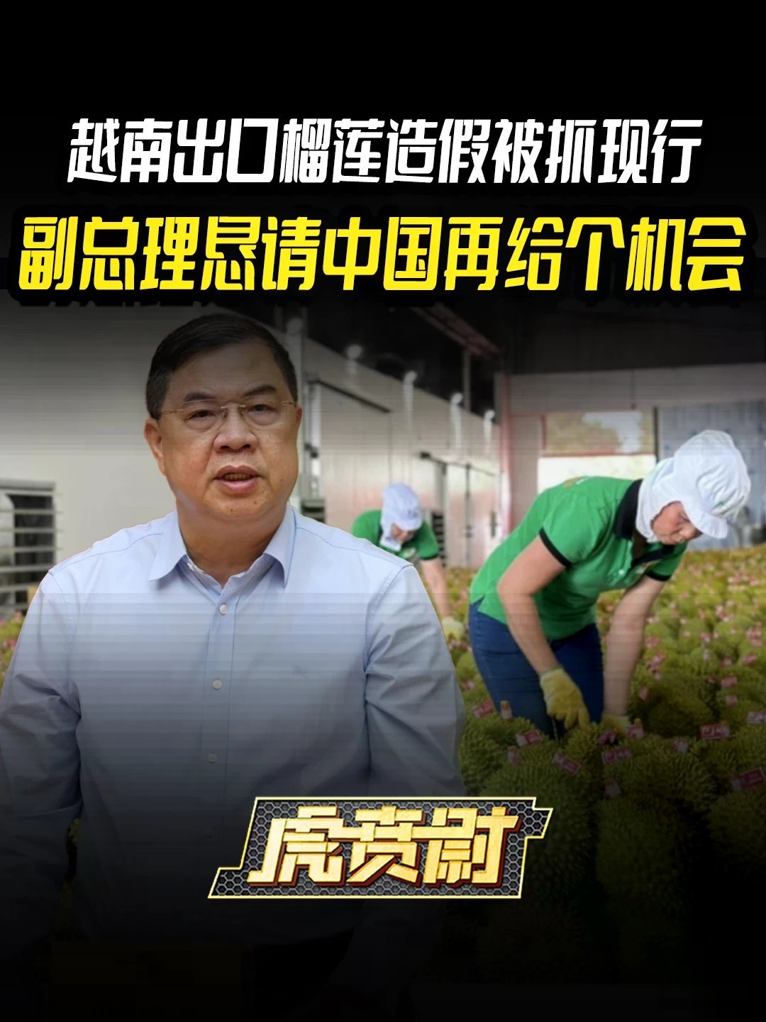 越南出口榴莲造假被抓现行，副总理恳请中国再给个机会 #全球创作者计划 #零基础看懂全球