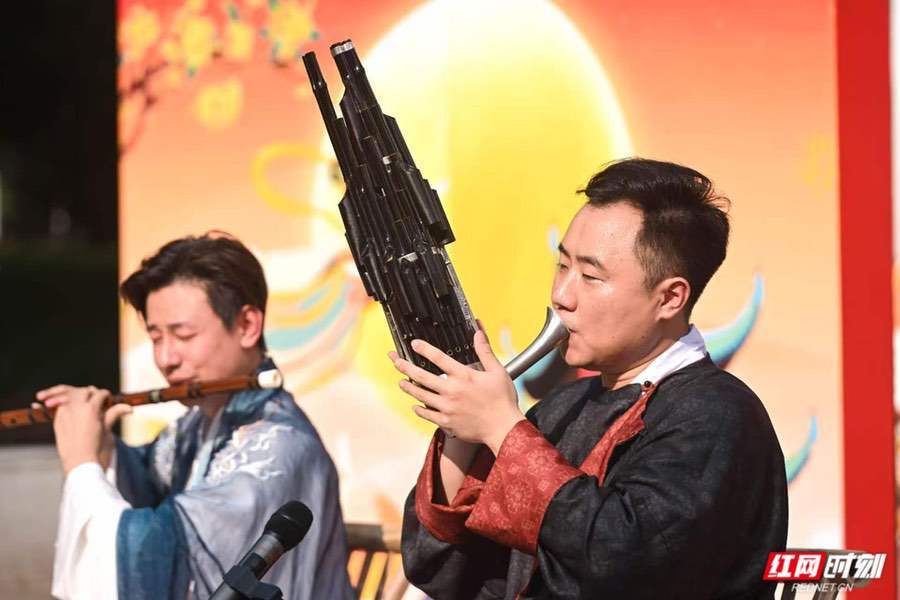 长沙非遗馆国风民乐合奏。