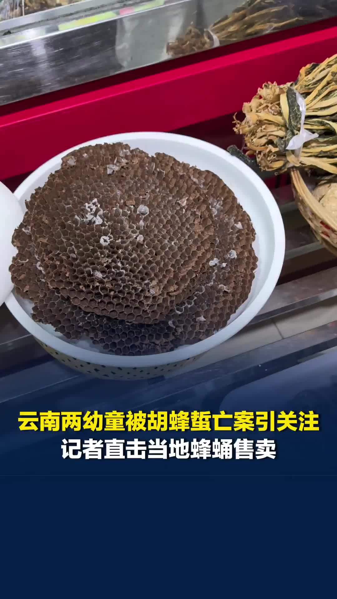“云南两幼童被胡蜂蜇亡案”引关注，记者直击当地蜂蛹售卖