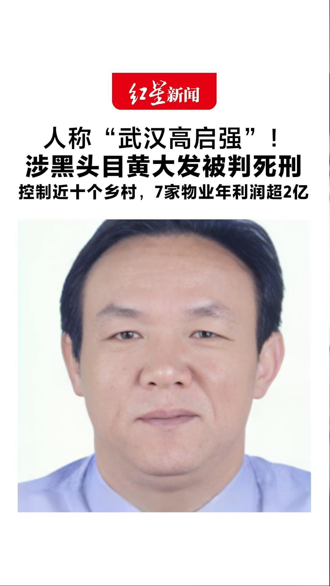 人称“武汉高启强”！黄大发被判处死刑立即执行 控制近十个乡村，违法揽地渔利 旗下7家物业年利润超2亿