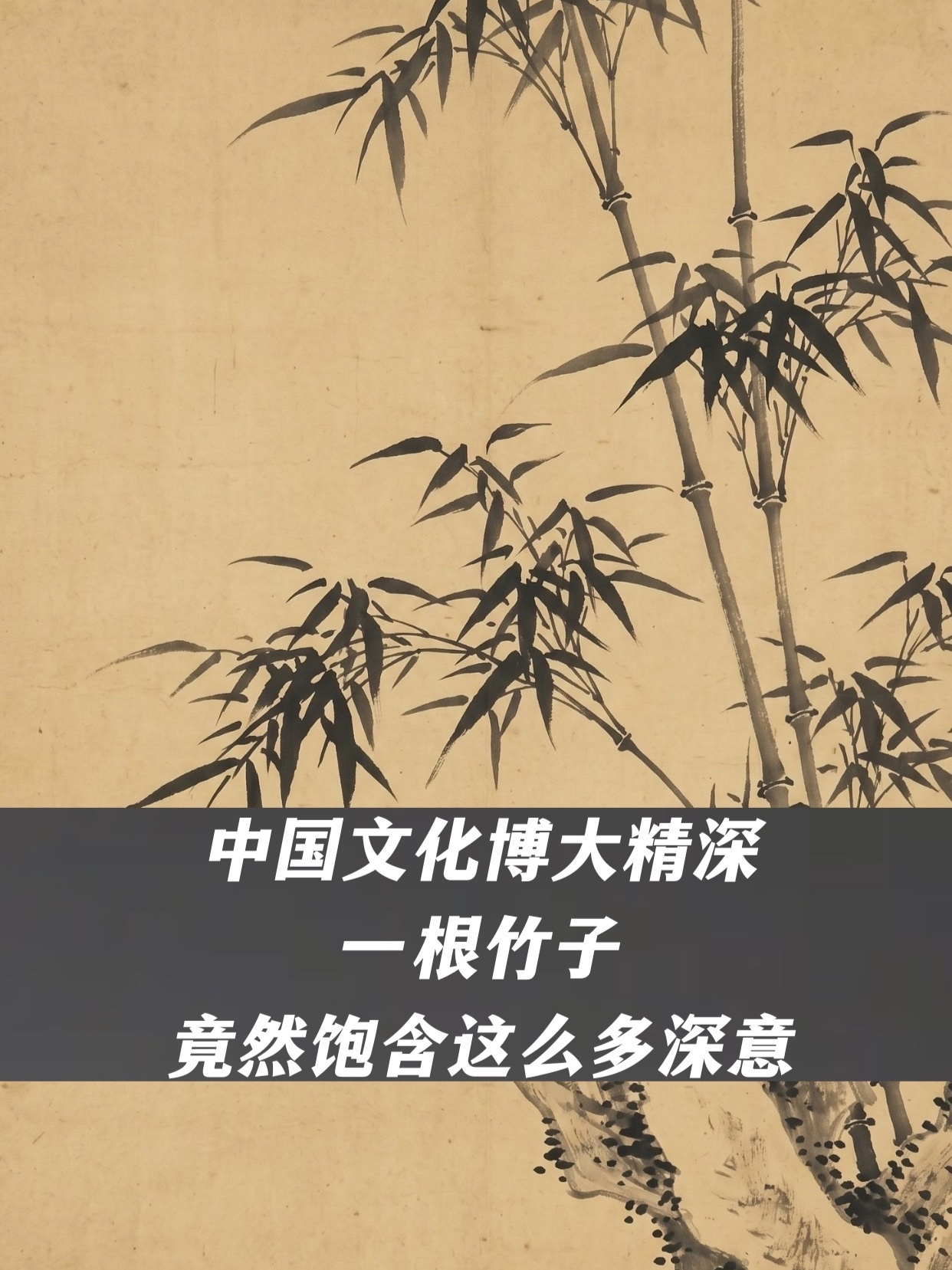 中国文化博大精深，一根竹子，竟然饱含这么多深意