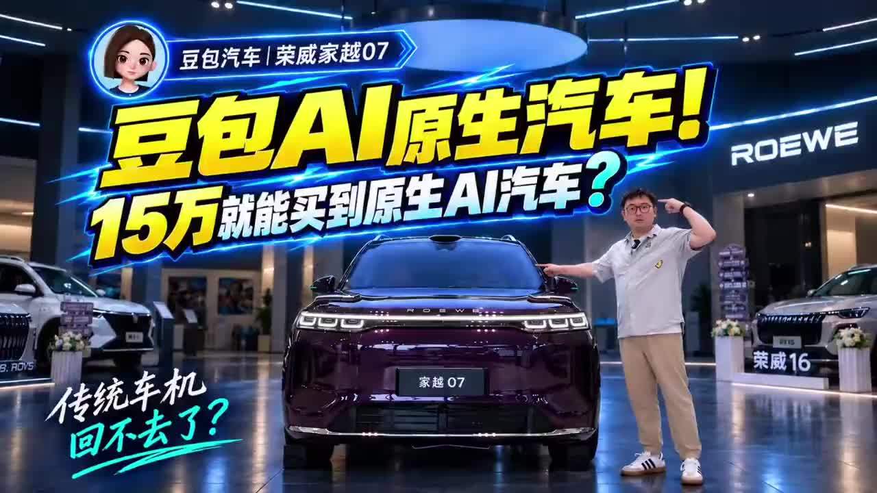 【传统车机回不去？豆包AI原生汽车，家越07能否成爆款？】 传统车机真的回不去了？豆包AI原生汽车荣威家越07，四音区对话、物理Agent、AI陪看全都有！15万级SUV市场要变天？坐进豆包汽车第一分
