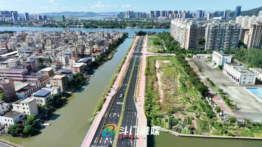 双向四车道 珠海斗门东湖北路断头路竣工通车