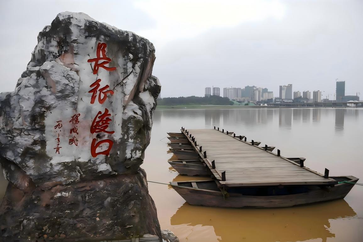 图为于都长征渡口