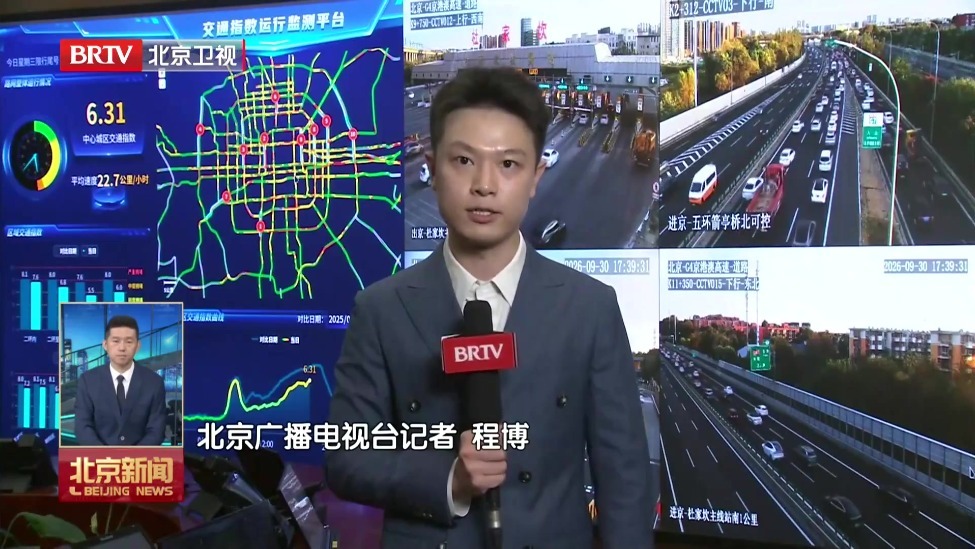 通勤离京聚会“三峰”叠加 20时后交通压力逐步缓解