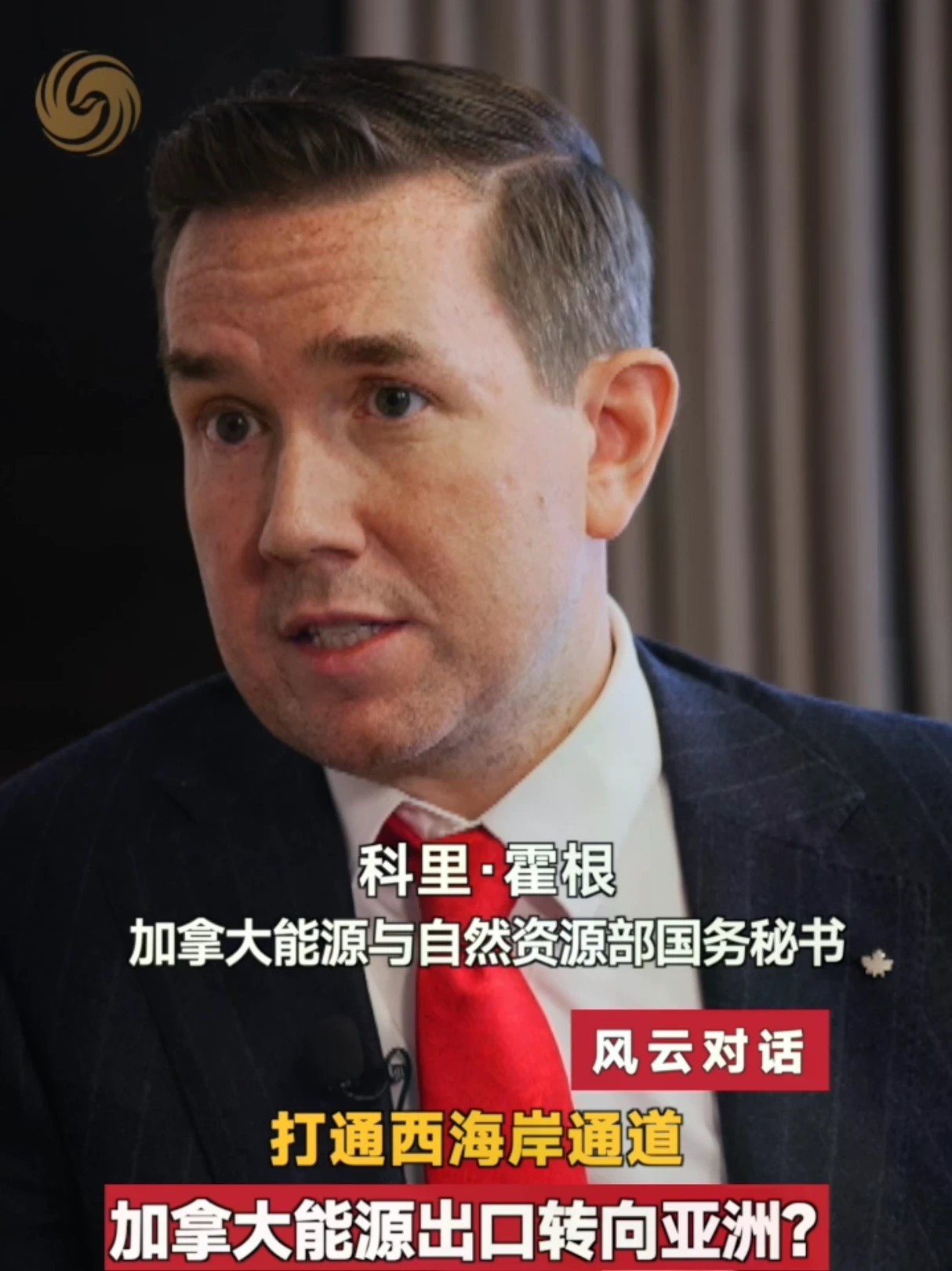 加拿大推进贸易多元化，能源被视为重要增长领域。霍根表示，中国寻求进口多元化，加拿大寻求出口多元化。加拿大正建设西海岸管道，并同步扩建天然气基础设施，扩大对亚洲市场的LNG、LPG出口。#风云对话
