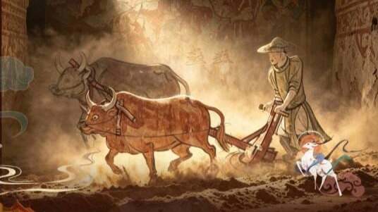 寥寥数笔一头牛跃然壁上　古代敦煌画家太“绘”了