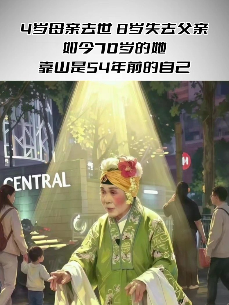 少时父母双亡 她的靠山是过去的自己 4岁母亲去世，8岁失去父亲如今70岁的她，靠山是54年前的自己