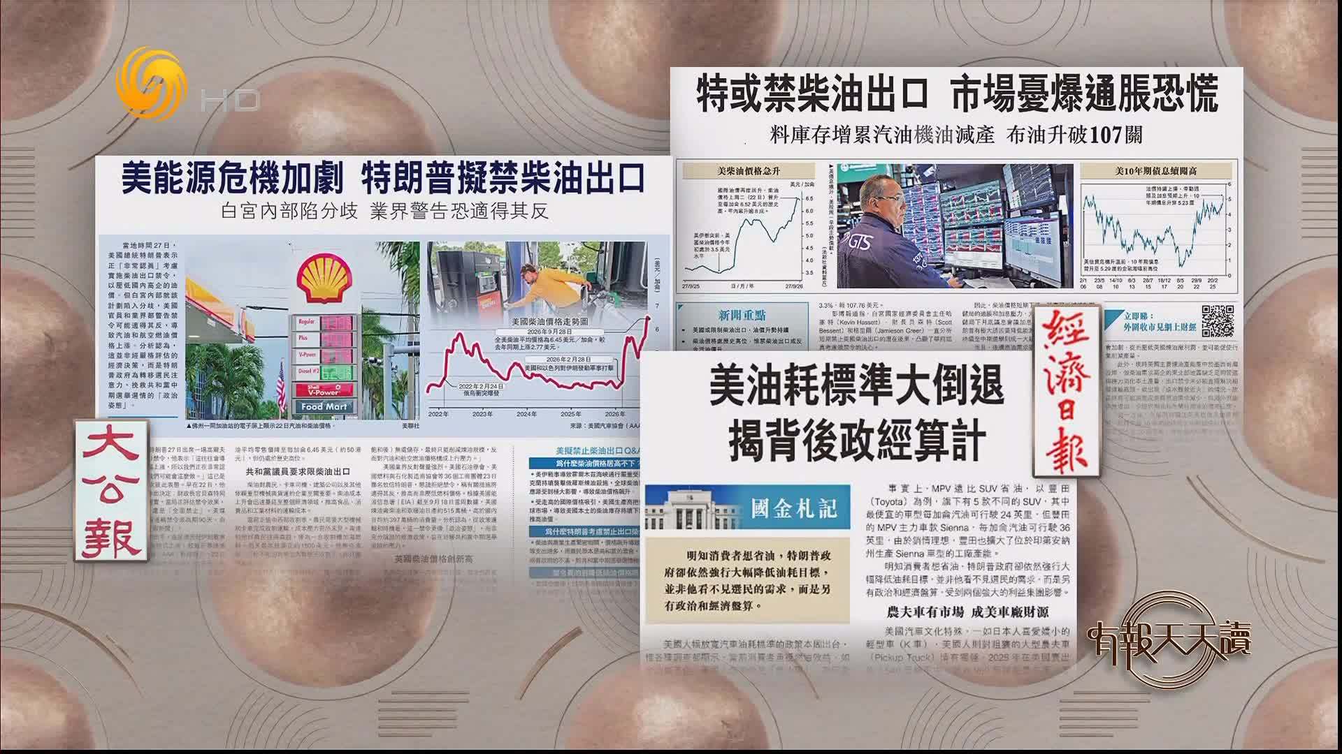 经济日报：美油耗标准大倒退 揭背后政经算计