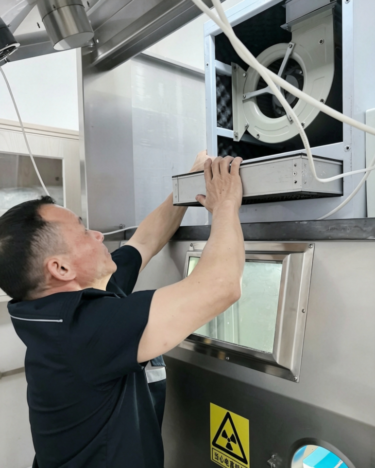医疗机构工作人员换炭盒