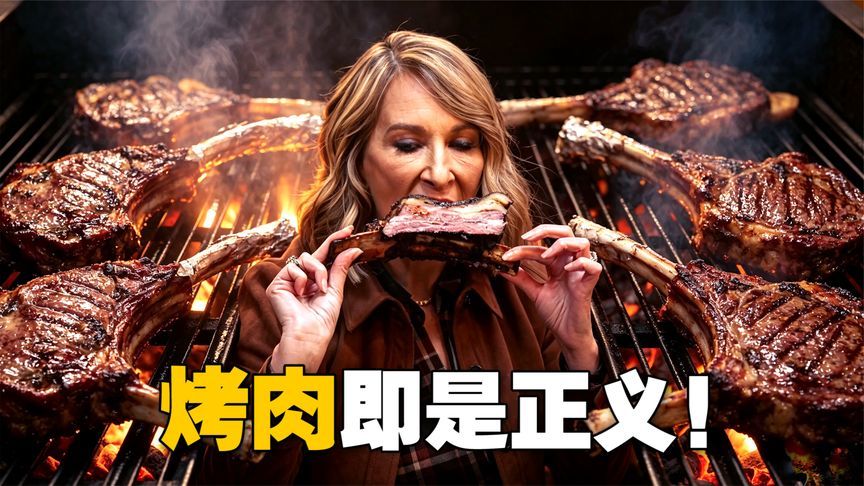 美式烤肉严父 战斧牛排吃到爽 馋死人不偿命！《美国烧烤对决》