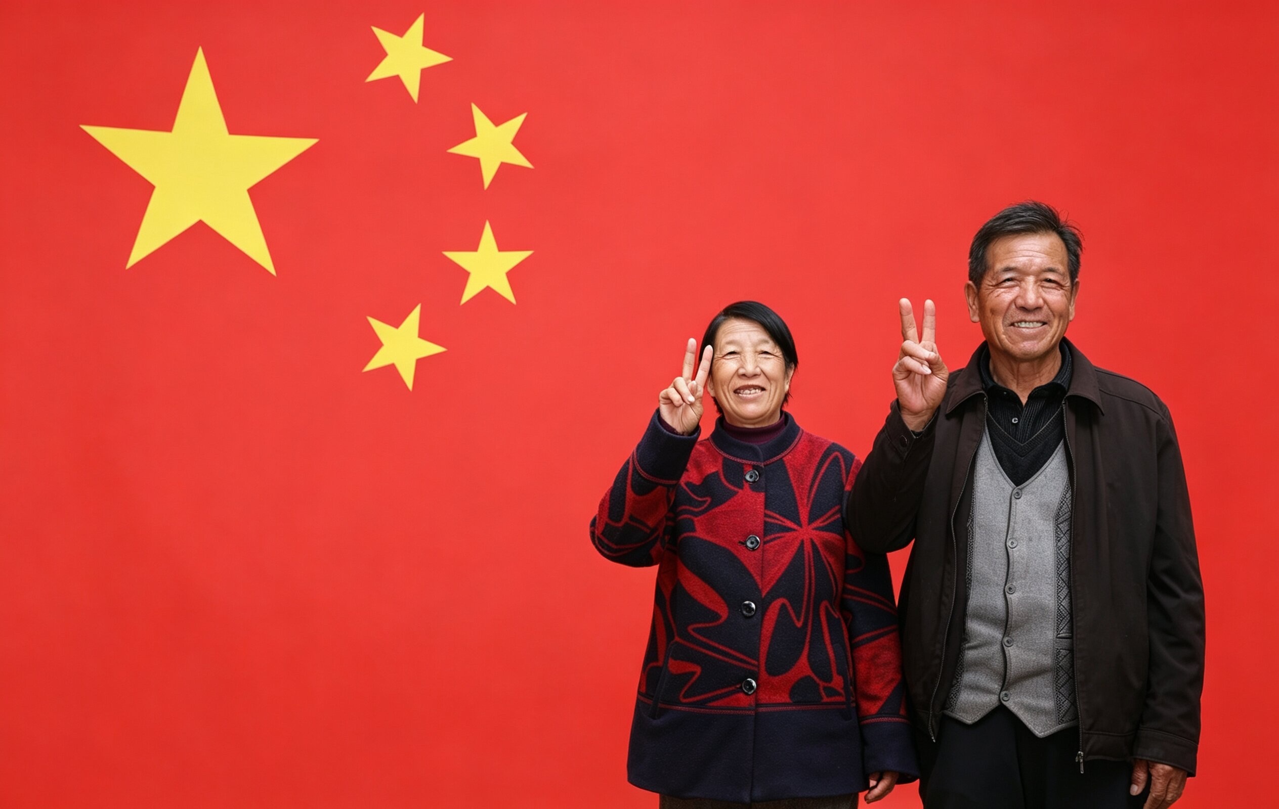 老人与国旗合影（图由兰州公安交警提供）