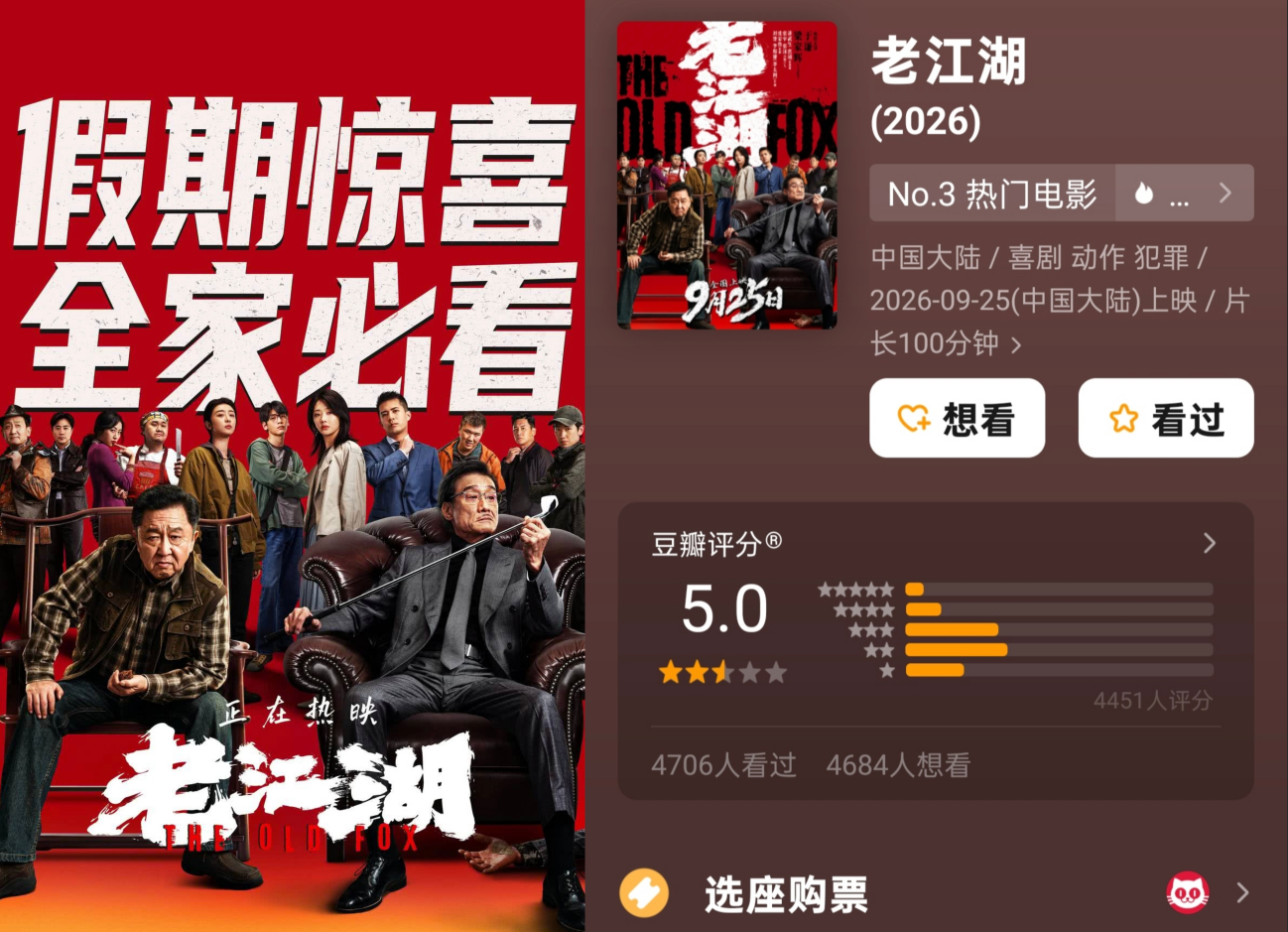 2026中秋档总票房2.71亿，新旧影片同台表现差距明显